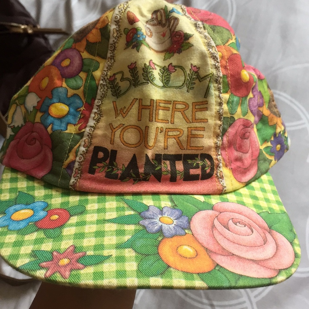 Vintage Bloom Where You're Planted Hat Gardening